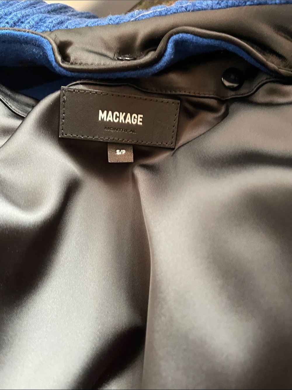 Mackage Cobalt Blue Trench Coat with Black Leather Tie Belt NWT S - Picture 11 of 13